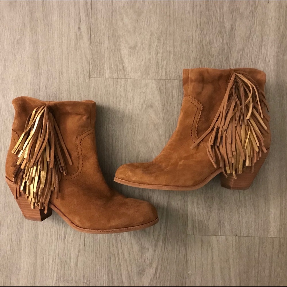 Sam Edelman Louie Fringe Ankle Booties